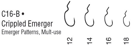 Gamakatsu C16-B Crippled Emerger Hook 16