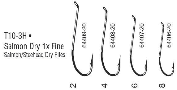 Gamakatsu T103-H Salmon Steelhead Dry Fly Fine Wire Fly Hooks
