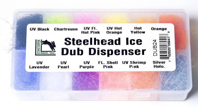 Hareline Dubbin Ice Dub Steelhead Dispenser