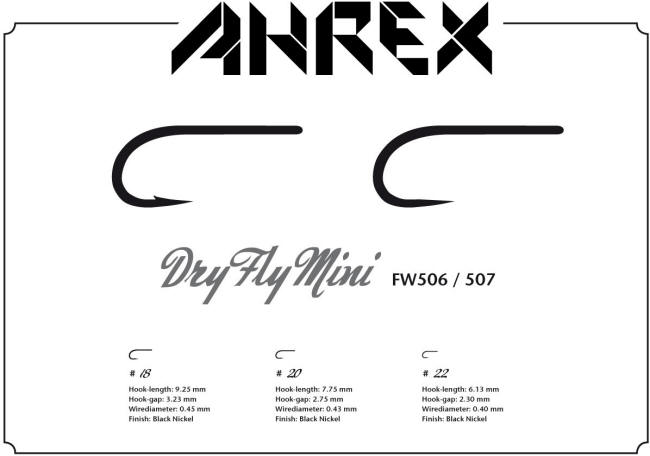Ahrex AFW506 & AFW507 Dry Fly Mini Fly Hook 