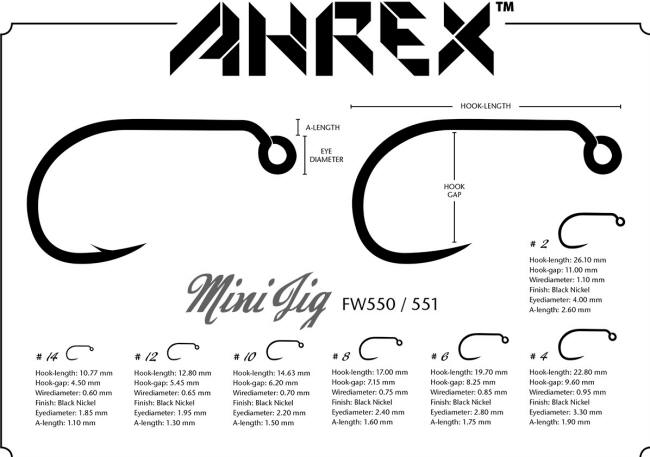 Ahrex AFW550 Mini Jig Hook 