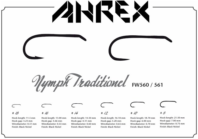 Ahrex AFW560 Freshwater Nymph Hook