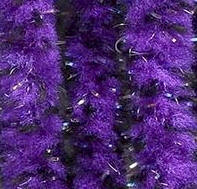 Hareline Dubbin UV Mottled Galaxy Mop Chenille-Bright Purple