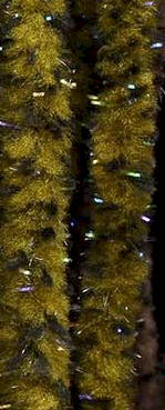 Hareline Dubbin UV Mottled Galaxy Mop Chenille-Olive