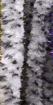 Hareline Dubbin UV Mottled Galaxy Mop Chenille-Fl White