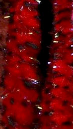 Hareline Dubbin UV Mottled Galaxy Mop Chenille-Red