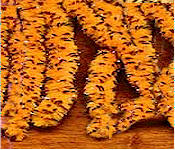 Hareline Dubbin UV Mottled Galaxy Mop Chenille-Fl Orange