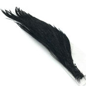 Hareline Dubbin Half Rooster Capes-Black