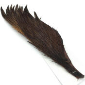Hareline Dubbin Half Rooster Capes-Grizzly Brown