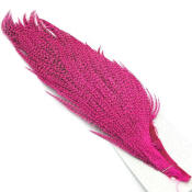 Hareline Dubbin Half Rooster Capes-Grizzly Hot Pink