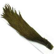 Hareline Dubbin Half Rooster Capes-Grizzly Olive