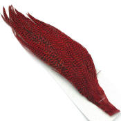 Hareline Dubbin Half Rooster Capes-Grizzly Red