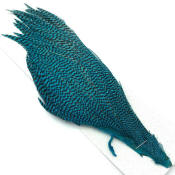Hareline Dubbin Half Rooster Capes-Grizzly Blue