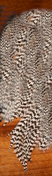 Hareline Dubbin Bugger Hackle Patches-Grizzly