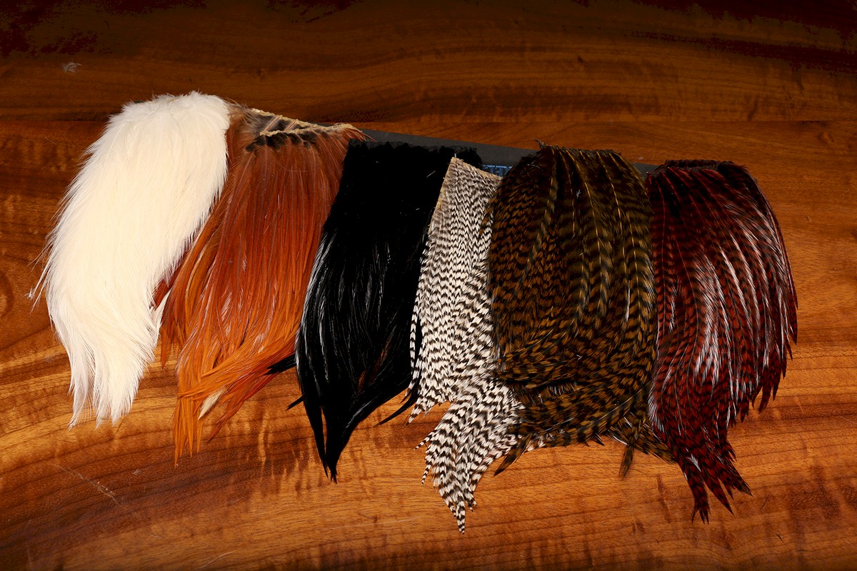 Hareline Dubbin BROWN SADDLE Rooster Fly Tying Hackle Feathers