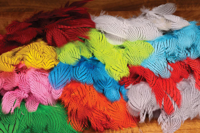 Hareline Dubbin Strung Silver Pheasant Body Feathers