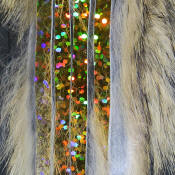 Hareline Dubbin Bling Rabbit Strips 1/8-Hares Ear Holo Gold