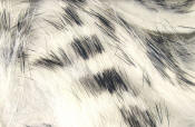 Hareline Dubbin-Black Barred Rabbit Strips 1/8"-White