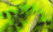 Hareline Dubbin Micro Pulsator Strips-Black Chartreuse Fl Yellow