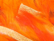 Hareline Dubbin Two Toned Rabbit Strips-Hot Orange Fl Orange