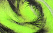 Hareline Dubbin Two Toned Rabbit Strips-Black Fl Chartreuse