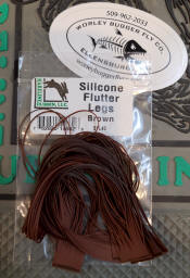 Hareline Dubbin Silicone Flutter Legs-Brown