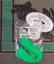 Hareline Dubbin Silicone Flutter Legs-Fl Green Chartreuse