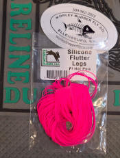 Hareline Dubbin Silicone Flutter Legs-Fl Hot Pink