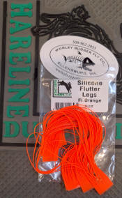 Hareline Dubbin Silicone Flutter Legs-Fl Orange
