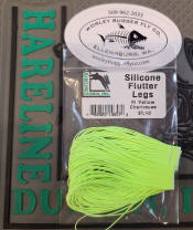 Hareline Dubbin Silicone Flutter Legs-Fl Yellow Chartreuse