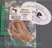 Hareline Dubbin Micro Silicone Rubber Legs-Tan