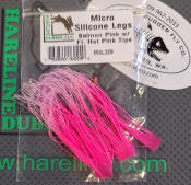 Hareline Dubbin Micro Silicone Rubber Legs-Salmon Pink Hot Pink