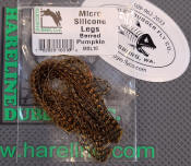 Hareline Dubbin Micro Silicone Rubber Legs-Barred Pumpkin