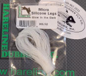 Hareline Dubbin Micro Silicone Rubber Legs-Glow In The Dark