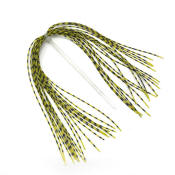 Hareline Dubbin Grizzly Barred Rubber Legs-Medium FL Yellow Chartreuse