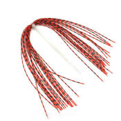 Hareline Dubbin Grizzly Barred Rubber Legs-Medium Neon Orange