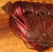Hareline Dubbin-Senyo's Fusion Foil Legs-Copper Red