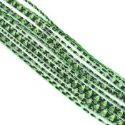 Hareline Dubbin Barred Crazy Legs-Frog Green Pearl Flake