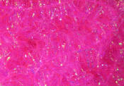 Hareline Dubbin Krystal Flash Chenille-Fl Fuschia