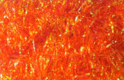 Hareline Dubbin Krystal Flash Chenille-Hot Orange