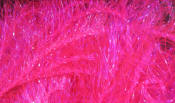 Hareline Dubbin Krystal Hackle Chenille-Fl Fuchsia