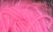 Hareline Dubbin Krystal Hackle Chenille-Fl Hot Pink