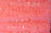 Hareline Dubbin Speckled Crystal Chenille-Pearl Fl Pink