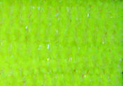 Hareline Dubbin Speckled Crystal Chenille-Pearl Fl Green