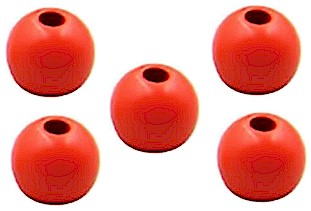Wapsi-Painted Cyclops Beads-Red