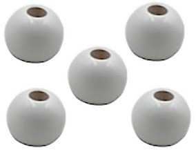 Wapsi Painted Cyclops Beads-White