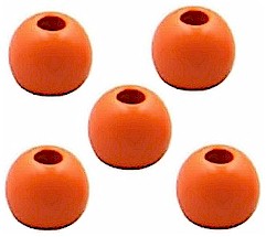 Wapsi Painted Brass Beads-Fl Fire Orange