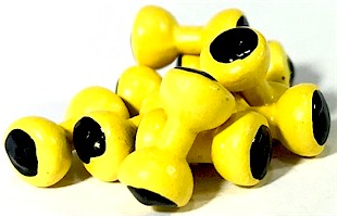 Wapsi Painted Dumbbell Eyes-Yellow