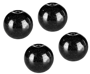 Wapsi Painted Tungsten Bomb Beads-Black