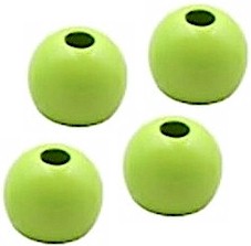Wapsi Painted Tungsten Bomb Beads-Fl Chartreuse